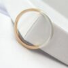 Golden Ratio - 1.5 mm 9k Gold + Silver. Wedding bands made of 9ct yellow gold and silver in golden ratio. Perfect rings for math lovers, geeks, scientists or artists.