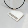 Diamond: Sterling silver geometric and minimalist necklace.