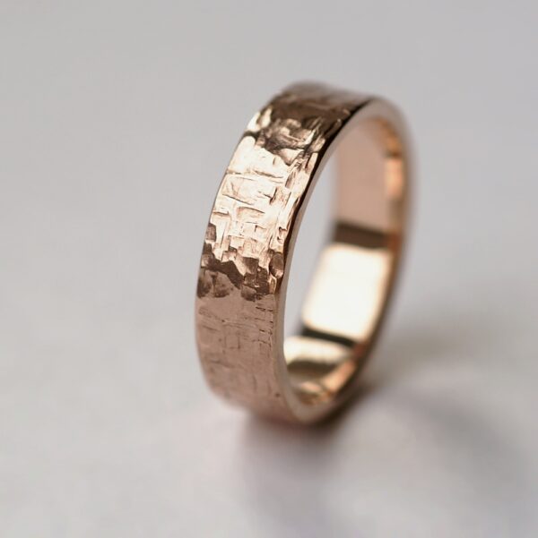 Rock Texture Rose Gold Ring