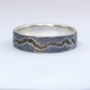 River Ring - Sterling Silver and 18k Gold: River ring inspired by wild landscape.