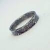 Hammered Ring - Sterling silver hammered band ring of slightly concave or anticlastic shape, interesting from all angles when worn.