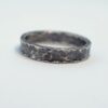 Hammered Ring - Sterling silver hammered band ring of slightly concave or anticlastic shape, interesting from all angles when worn.