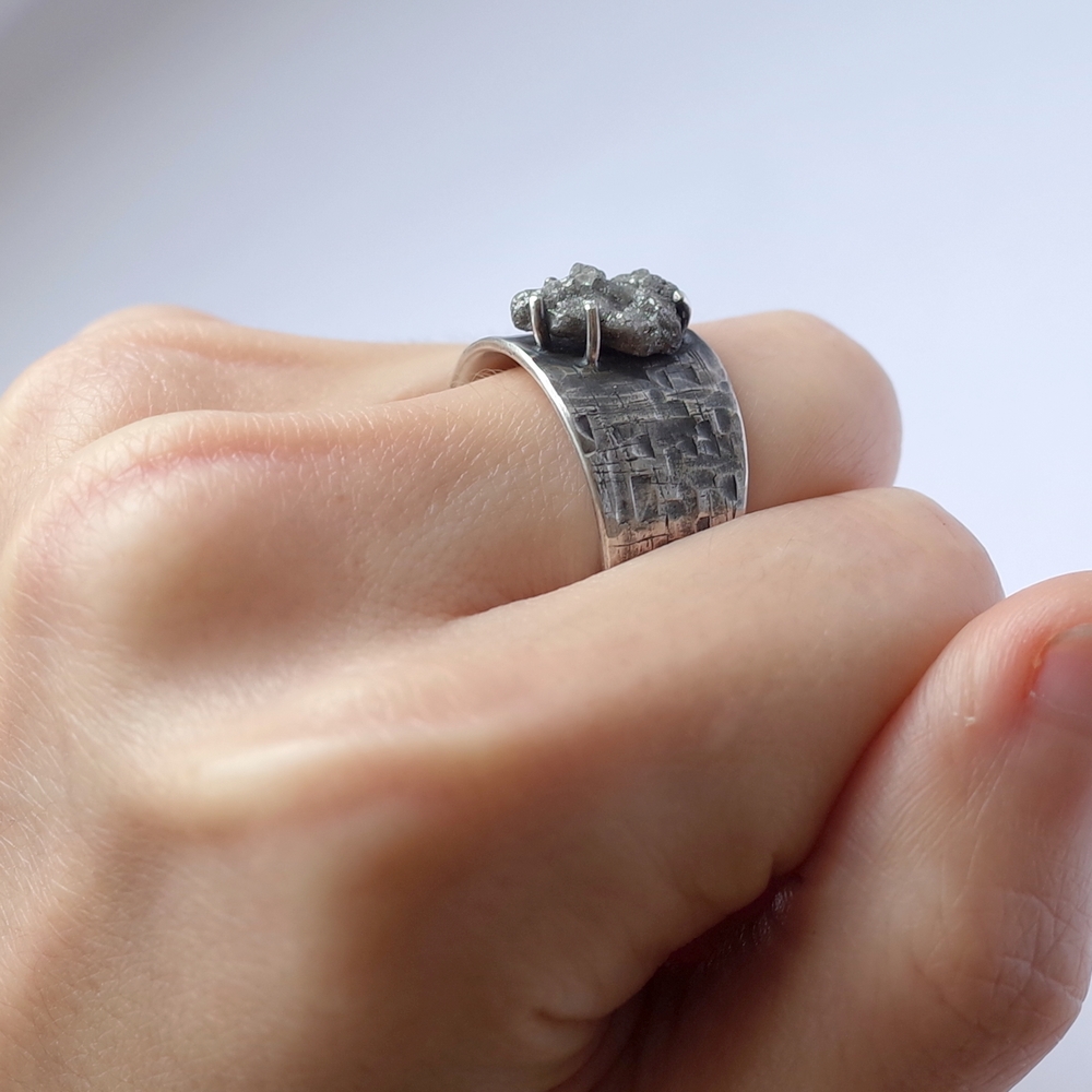 Huge Rough Diamond Ring Anna Rei Jewellery