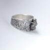 Huge Rough Diamond Ring - Sterling silver mens engagement ring with a huge rough uncut diamond.