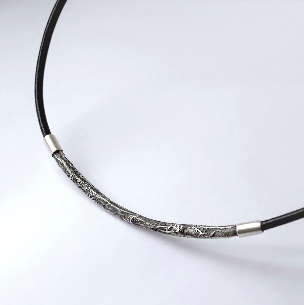 Mens silver deals choker necklace