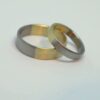Golden Ratio Set 18k - 5 mm and 3 mm Wedding bands made of 18k yellow gold and 18k white gold in golden ratio. Perfect rings for math lovers, geeks, scientists or artists.