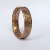 Rustic Gold Engagement Ring in 9k Rose Gold - One of a kind mens ring in size 9.5