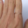 Simple Rose Gold Engagement Ring with White Sapphire - Dainty, simple and elegant 9k rose gold ring