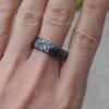 Wide Rustic Ring - Sterling Silver One of a Kind Men's Ring, Size 10