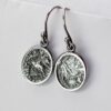Framed Mountains - Rustic Oxidized Sterling Silver Earrings