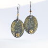 Gold Chaos Citrine Oval Drop Earrings