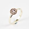 Morganite Engagement Ring - one of a kind two tone 9k rose gold and white gold engagement ring.