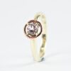 Morganite Engagement Ring - one of a kind two tone 9k rose gold and white gold engagement ring.