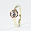 Morganite Engagement Ring - one of a kind two tone 9k rose gold and white gold engagement ring.