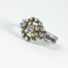 Tanzanite Engagement Ring - one of a kind engagement ring made of sterling silver and 18k yellow gold.