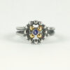 Tanzanite Engagement Ring - one of a kind engagement ring made of sterling silver and 18k yellow gold.