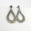 Gold Chaos Dainty Drops - Oxidized Sterling Silver and 18k Gold Post and Dangle Earrings