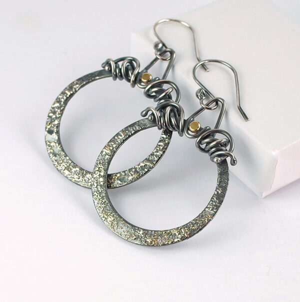 Gold Chaos Large Hoops